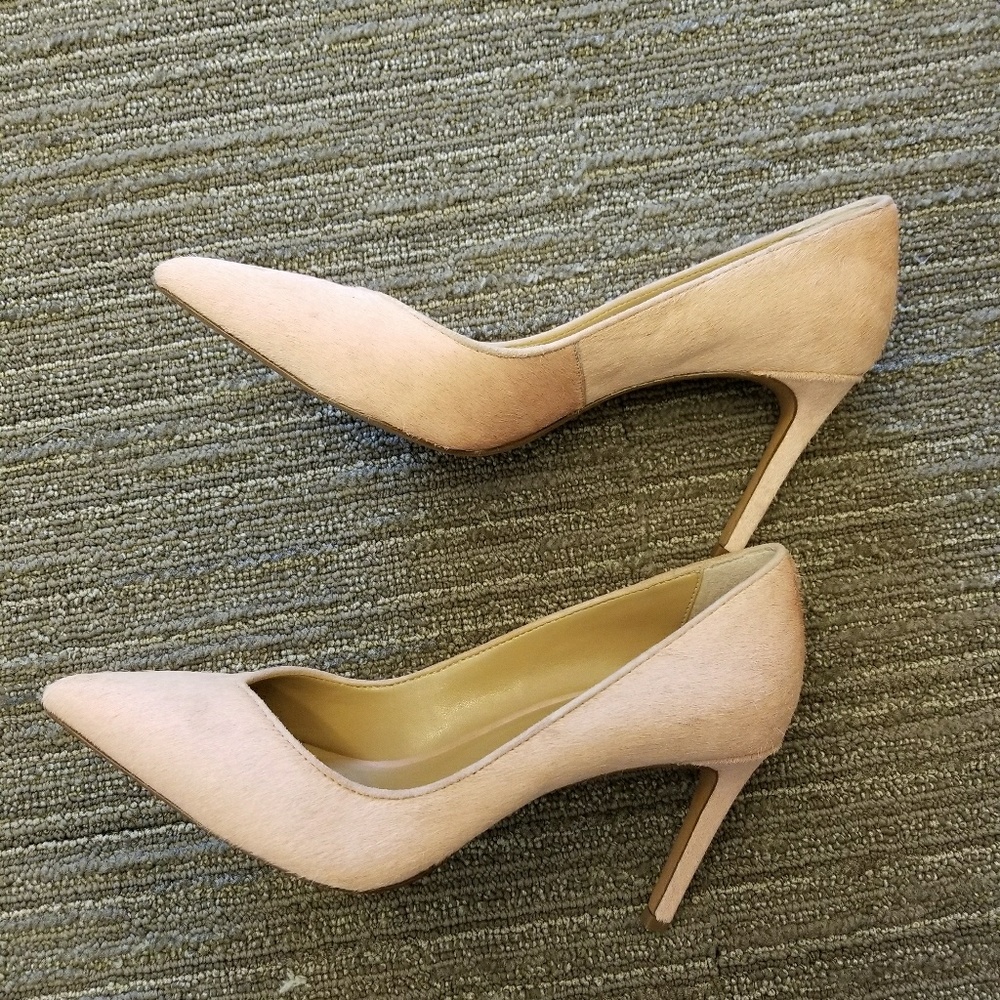 Banana republic pink cowhide heels
